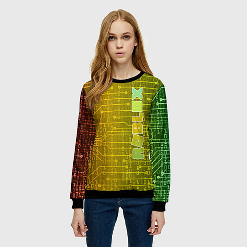 Женский свитшот Roblox / 3D-Черный – фото 3