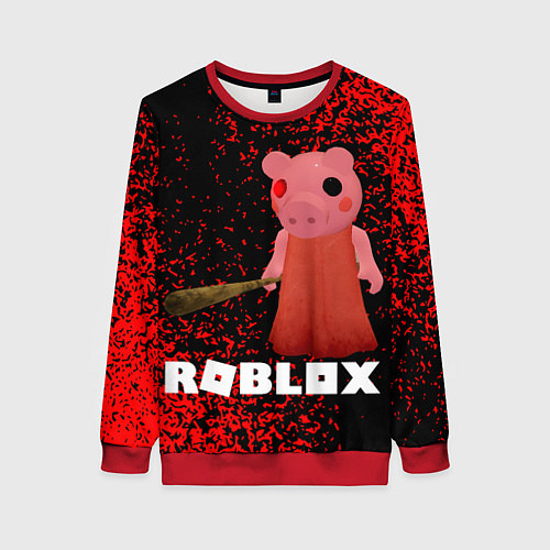 Женский свитшот Roblox Piggy / 3D-Красный – фото 1