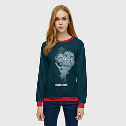 Свитшот женский БУМАЖНЫЙ ДОМ, цвет: 3D-красный — фото 2