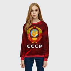 Свитшот женский СССР USSR, цвет: 3D-красный — фото 2