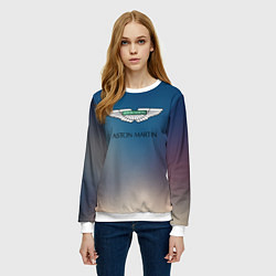Свитшот женский Aston martin, цвет: 3D-белый — фото 2