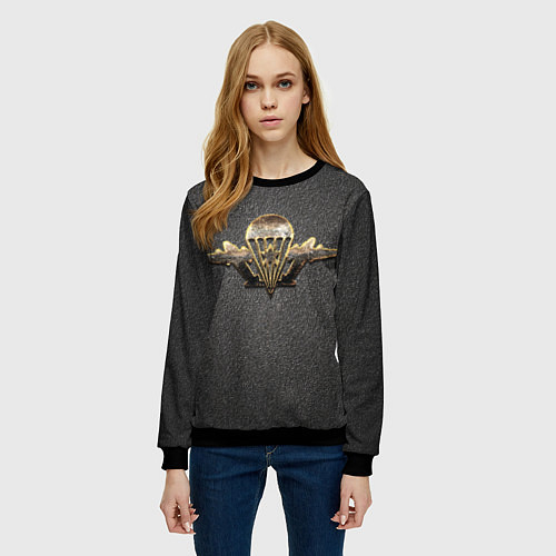 Женский свитшот ВДВ / 3D-Черный – фото 3