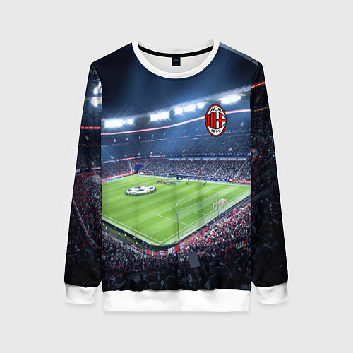 Женский свитшот FC MILAN / 3D-Белый – фото 1