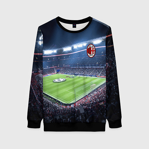 Женский свитшот FC MILAN / 3D-Черный – фото 1