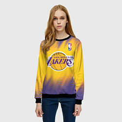 Свитшот женский Los Angeles Lakers, цвет: 3D-черный — фото 2