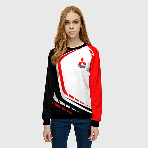 Женский свитшот Mitsubishi EVO Uniform / 3D-Черный – фото 3