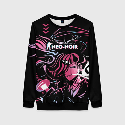 Женский свитшот Cs:go Neo-Noir cuberpunk Style киберпанк / 3D-Черный – фото 1