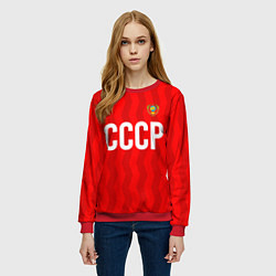 Свитшот женский Форма сборной СССР, цвет: 3D-красный — фото 2
