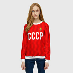 Свитшот женский Форма сборной СССР, цвет: 3D-белый — фото 2