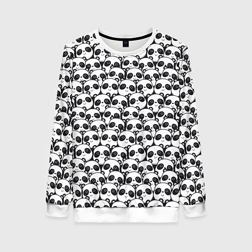 Женский свитшот ПАНДЫ / 3D-Белый – фото 1