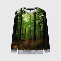 Свитшот женский Лес, цвет: 3D-меланж