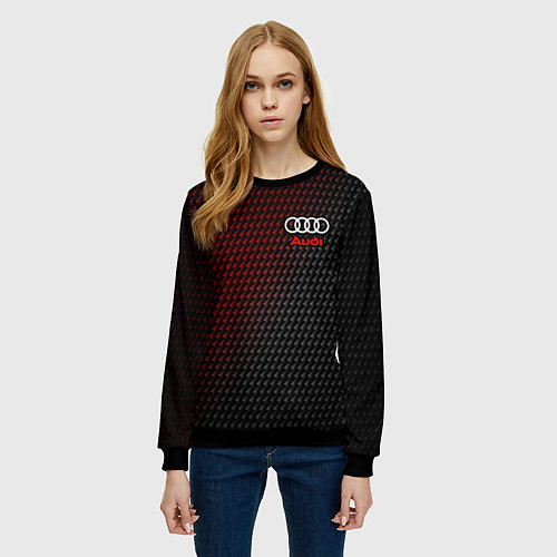 Женский свитшот AUDI АУДИ / 3D-Черный – фото 3