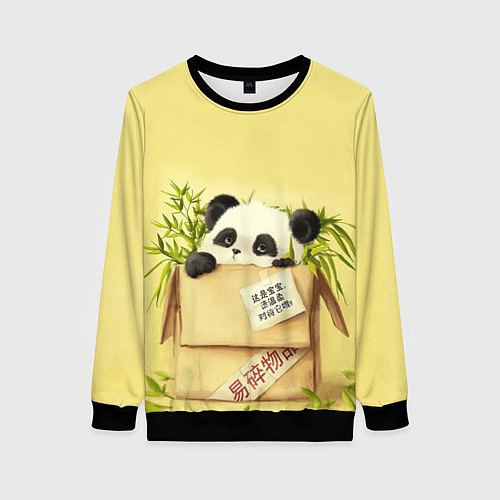 Женский свитшот Заказывали Панду? ? / 3D-Черный – фото 1