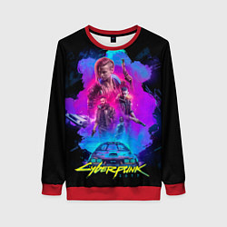 Свитшот женский Cyberpunk 2077, цвет: 3D-красный