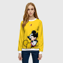 Свитшот женский Mickey, цвет: 3D-белый — фото 2