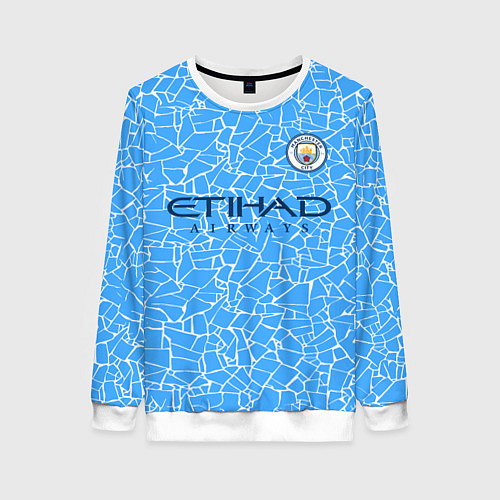 Женский свитшот Manchester City 2021 Home Kit / 3D-Белый – фото 1