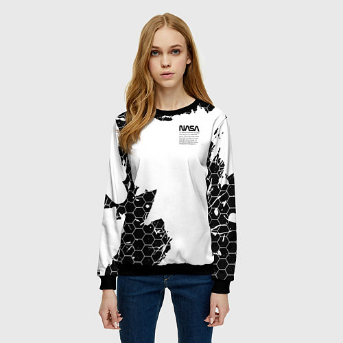 Женский свитшот NASA / 3D-Черный – фото 3