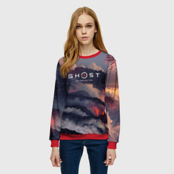 Свитшот женский Ghost of Tsushima, цвет: 3D-красный — фото 2