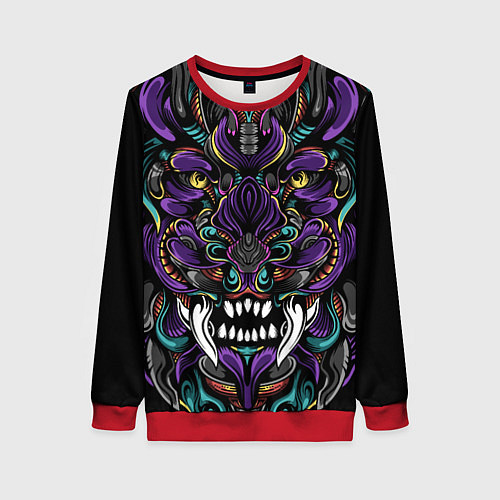 Женский свитшот Царь Зверей / 3D-Красный – фото 1