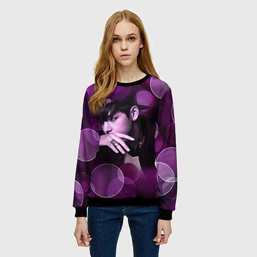 Женский свитшот BTS / 3D-Черный – фото 3