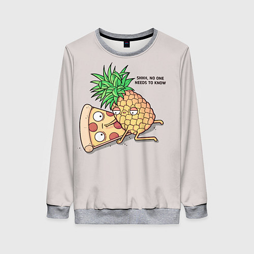 Женский свитшот No one needs to know / 3D-Меланж – фото 1