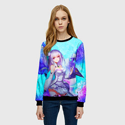 Свитшот женский Re:Zero, цвет: 3D-черный — фото 2