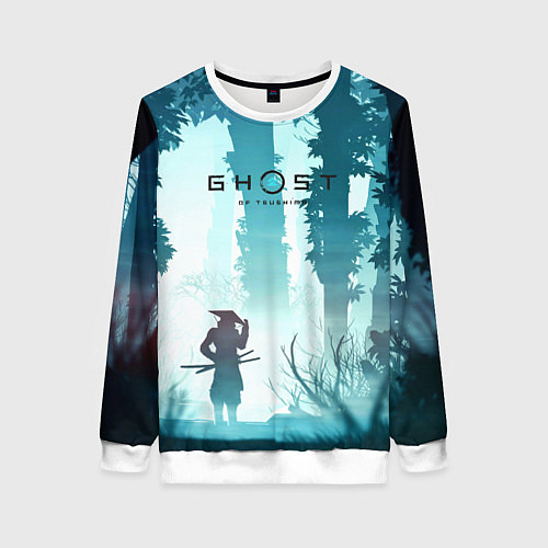 Женский свитшот Ghost of Tsushima / 3D-Белый – фото 1