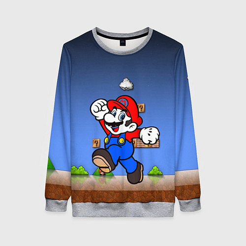 Женский свитшот Mario / 3D-Меланж – фото 1