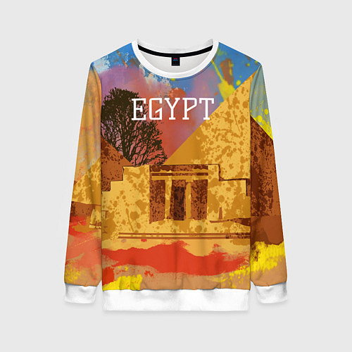 Женский свитшот Египет Пирамида Хеопса / 3D-Белый – фото 1