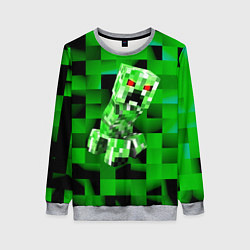 Женский свитшот Minecraft creeper