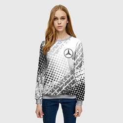 Свитшот женский Mercedes-Benz, цвет: 3D-меланж — фото 2