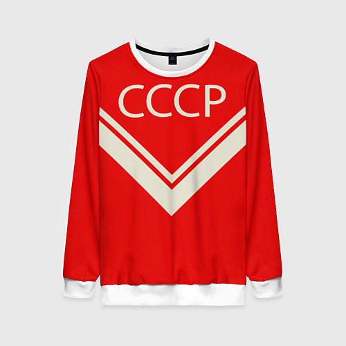 Женский свитшот СССР хоккейная форма / 3D-Белый – фото 1
