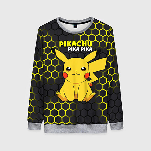 Женский свитшот Pikachu Pika Pika / 3D-Меланж – фото 1