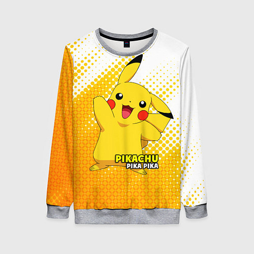 Женский свитшот Pikachu Pika Pika / 3D-Меланж – фото 1