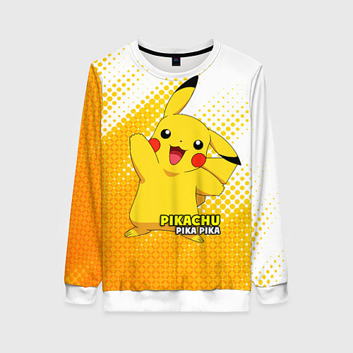 Женский свитшот Pikachu Pika Pika / 3D-Белый – фото 1