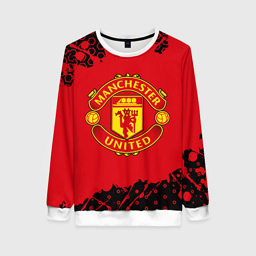 Женский свитшот MANCHESTER UNITED / 3D-Белый – фото 1