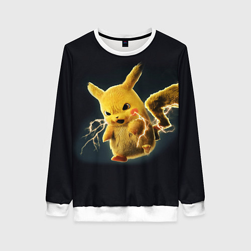 Женский свитшот Pikachu Pika Pika / 3D-Белый – фото 1