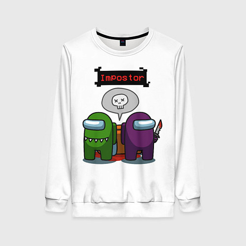 Женский свитшот Among Us / 3D-Белый – фото 1
