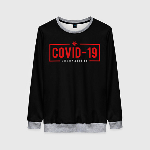 Женский свитшот COVID-19 / 3D-Меланж – фото 1