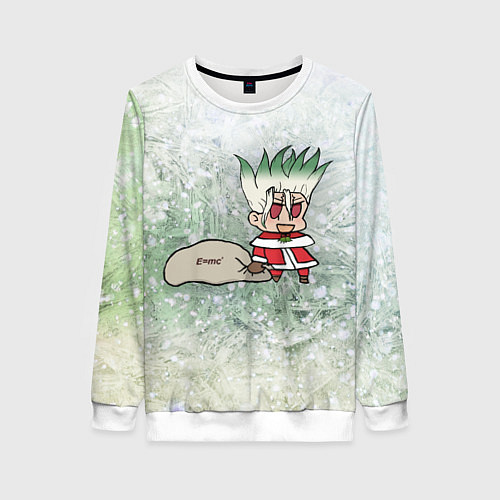 Женский свитшот Доктор Стоун новогодний / 3D-Белый – фото 1