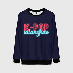 Свитшот женский LOVE K-POP, цвет: 3D-черный