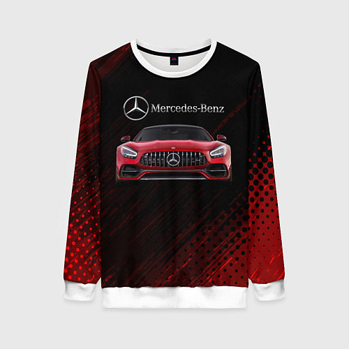 Женский свитшот Mercedes Benz AMG / 3D-Белый – фото 1