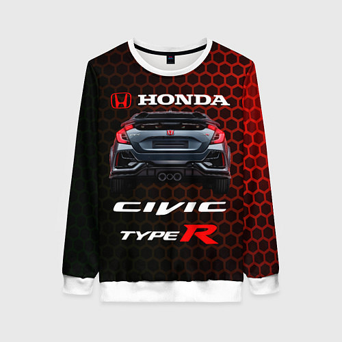 Женский свитшот Honda Civic Type R / 3D-Белый – фото 1