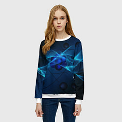 Свитшот женский Атом, цвет: 3D-белый — фото 2