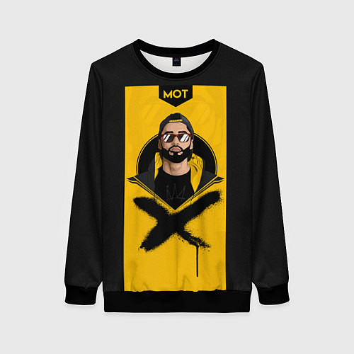 Женский свитшот Мот / 3D-Черный – фото 1