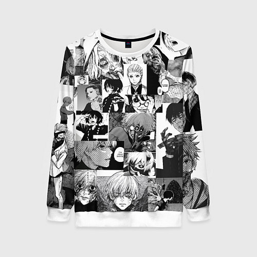 Женский свитшот Токийский гуль / 3D-Белый – фото 1