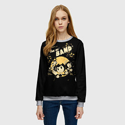 Свитшот женский Bendy And The Ink Machine, цвет: 3D-меланж — фото 2