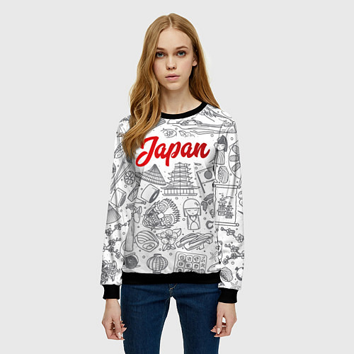Женский свитшот Япония Z / 3D-Черный – фото 3