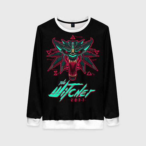 Женский свитшот The Witcher 2077 / 3D-Белый – фото 1