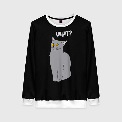 Женский свитшот What cat / 3D-Белый – фото 1